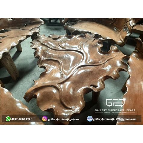 Maybe you would like to learn more about one of these? Kursi Tamu Set Lenong Daun Kayu Jati Antik - Gallery ...