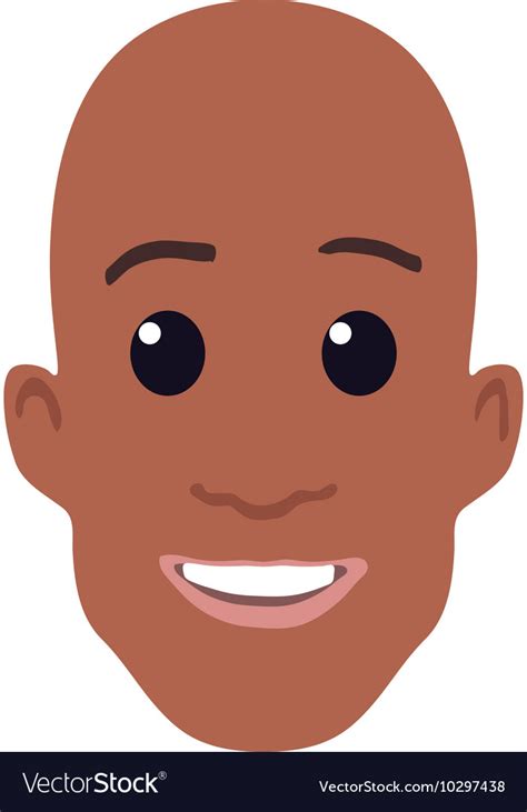 Cartoon African American Male Face Royalty Free Vector Image