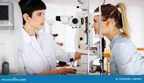Ophthalmology Concept Patient Eye Vision Examination In