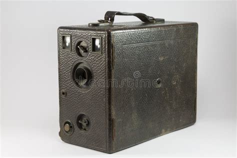 Old Vintage Box Camera On White Background Stock Image Image Of Focus