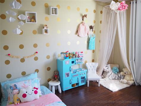Its exposed wood beams and beadboard walls give a beach nuance which makes the room feel so joyful. Gold, Turquoise and Pink Little Girl Room - Project Nursery