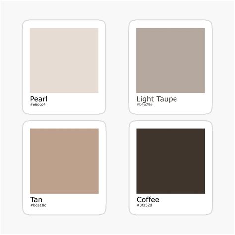 Neutral Brown Color Palette Color Swatch Poster By Sophielogan