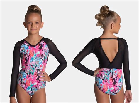 Sylvia P Mash Up Long Sleeve Leotard Long Sleeve Leotard Leotards Girls Swimsuit