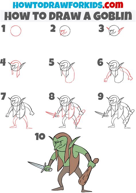 How To Draw A Goblin For Kids Easy Drawing Tutorial