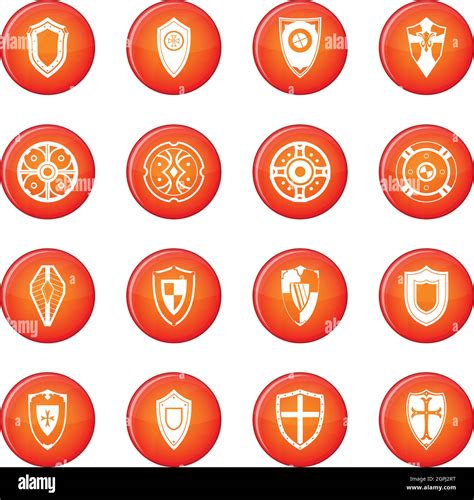 Shields Set Icons Vector Set Stock Vector Image And Art Alamy
