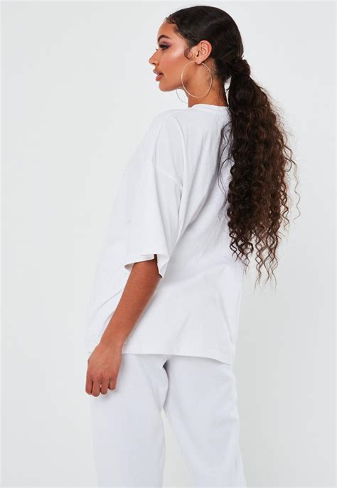 White Missguided Oversized T Shirt Missguided