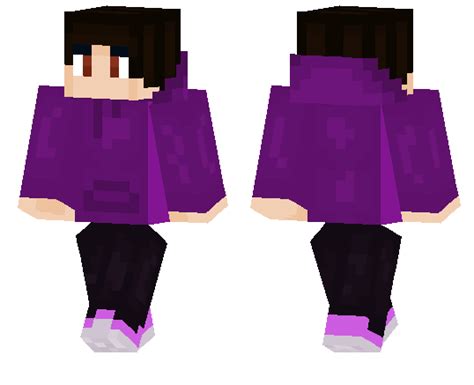 Boy With A Purple Hoodie Minecraft Pe Skins