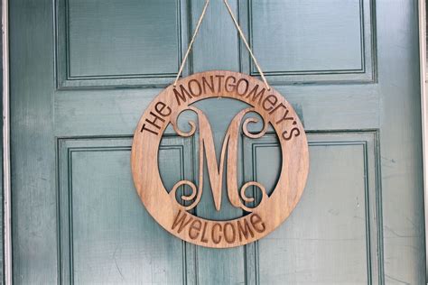Welcome to our Home, Personalized Welcome Sign, Walnut PlyWood Sign, Custom Engraved Welcome ...