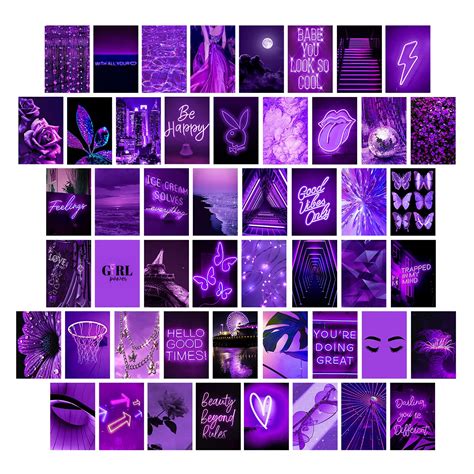 Buy Woonkit Purple Photo Wall Collage Kit Aesthetic Pictures Wall