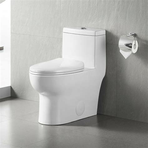 Deervalley Dual Flush Elongated One Piece Porcelain Toilet W Soft