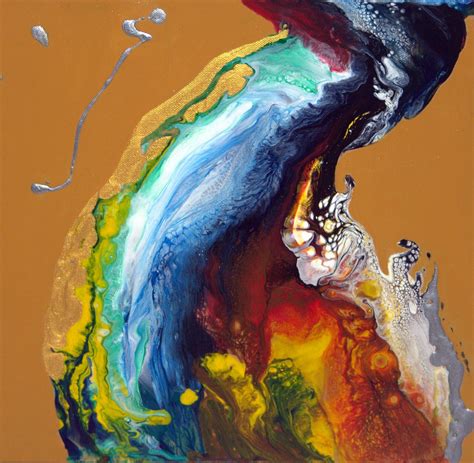 Eruption Fluid Acrylic Abstract Painting Abstract Art Painting