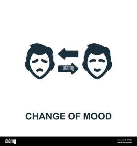 Change Of Mood Icon Monochrome Sign From Psychotherapy Collection