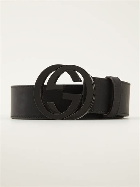 Gucci Logo Buckle Belt In Black For Men Lyst