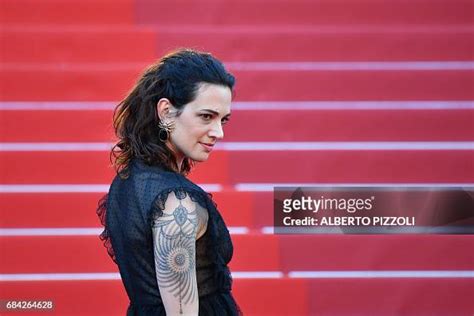 Italian Actress Asia Argento Poses As She Arrives On May 17 2017 For