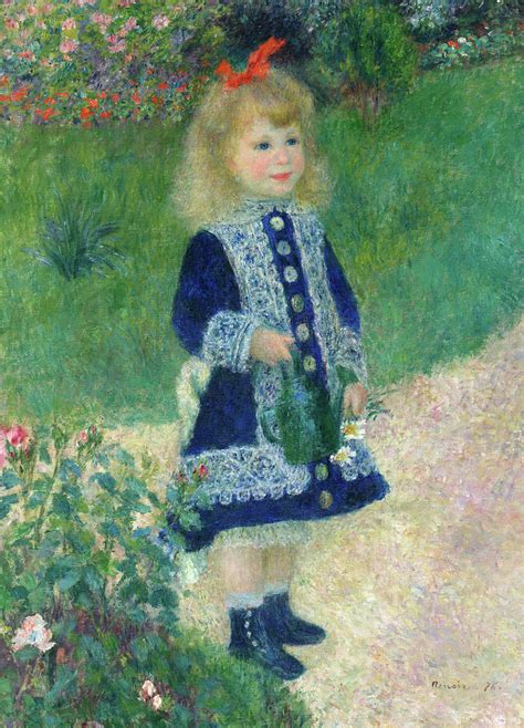 A Girl With A Watering Can Painted In 1876 Painting By Auguste Renoir