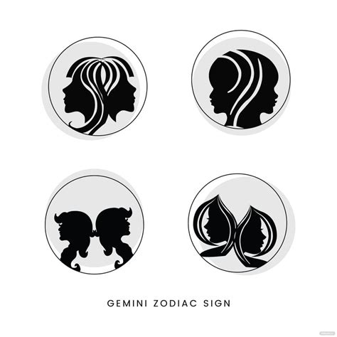 Gemini Zodiac Sign Vector In Illustrator Svg  Eps Png Download