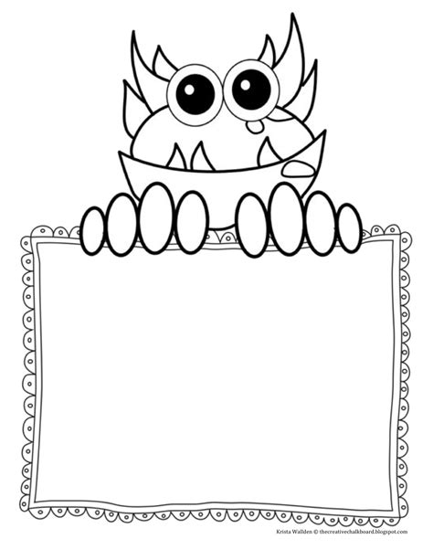 The Creative Chalkboard Day 2 Freebie Monster Writing Pages And New