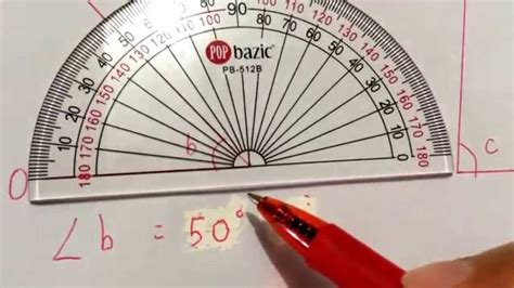 How To Measure Angles Using A Protractor Youtube