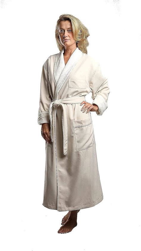 Terry Lined Microfiber Hotel Robe Luxury Spa Bathrobe By Monarch