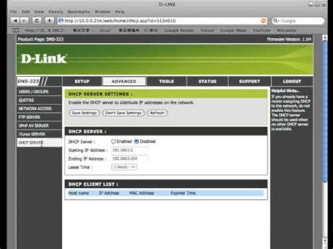 Maybe you would like to learn more about one of these? D-Link DNS-323 Web UI - YouTube