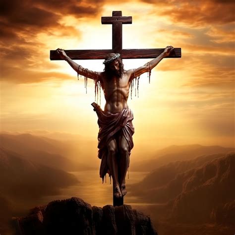 Premium Photo Images Of Jesus Christ On The Cross Of Calvary