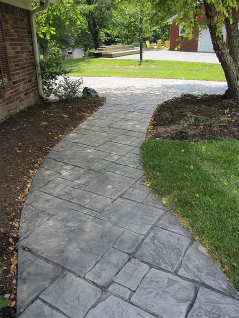 Beautiful Stamped Concrete Sidewalk Gardening And Outdoor Spaces Pi
