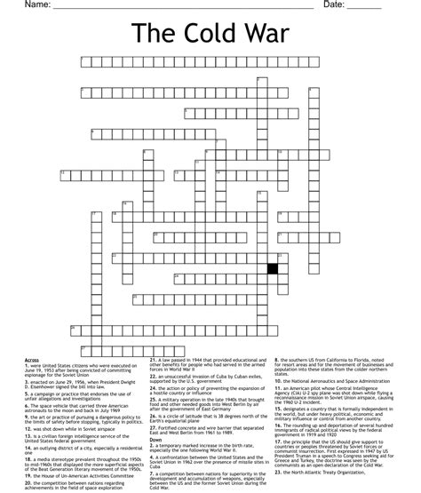 Cold War Crossword Puzzle Wordmint