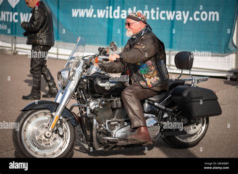 A Harley Davidson Biker At The Harley Davidson Bike Fest Gathering