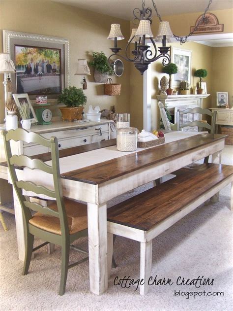 French farmhouse table featured in country living magazine in this photo: 5 Wooden Kitchen Table Ideas for Small Family Home ...