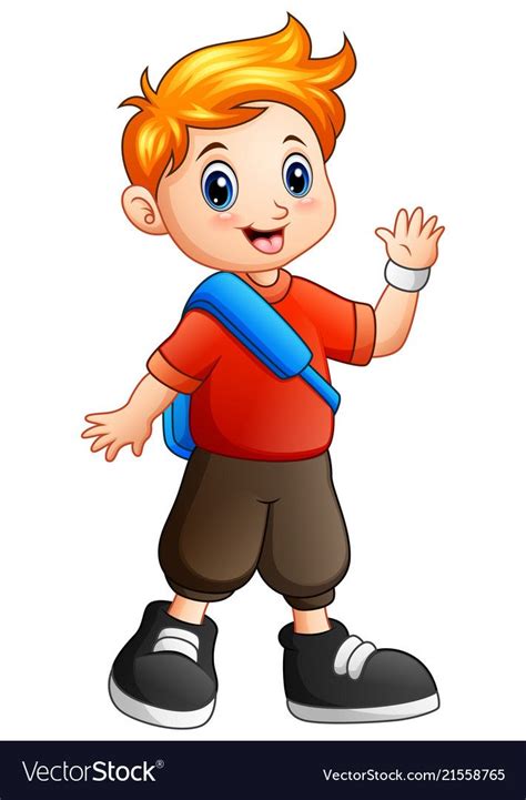 Find the perfect cartoon boy stock photos and editorial news pictures from getty images. Cute boy cartoon waving hand vector image on VectorStock ...