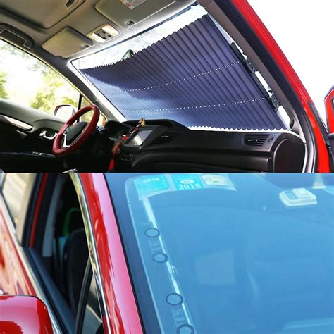 65cm Retractable Car Windshield Sunshade Sun Insulation Curtain Uv