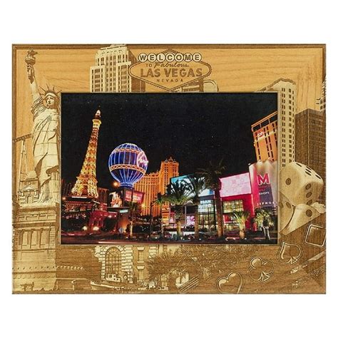 Welcome To Fabulous Las Vegas Nevada Laser Engraved Wood Picture Frame
