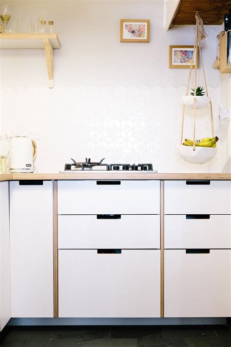 We just purchased a ~15 year old home with a simple kitchen. Bespoke Plywood Doors for IKEA Kitchen Cabinets — Heart Home