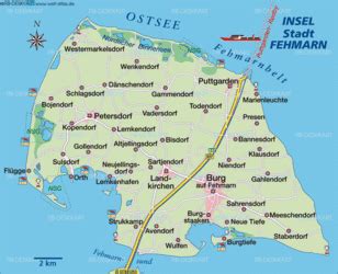 Sonderangebote auf dem straßenkarte finden. Map of Fehmarn (Germany, Schleswig-Holstein) - Map in the ...