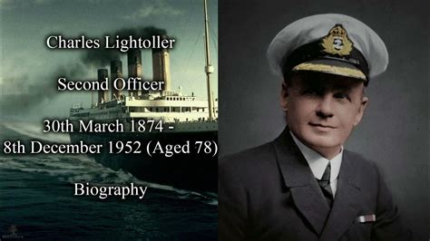 Titanic Crew Charles Lightoller Biography Titanics Second Officer