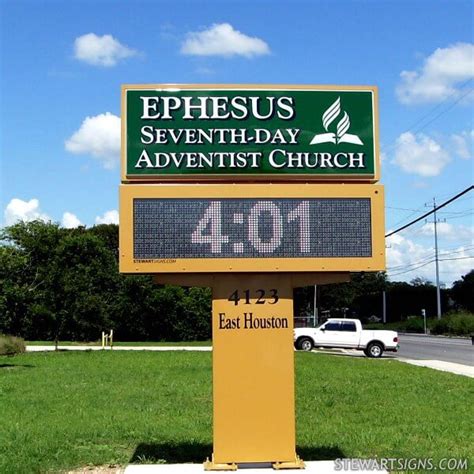 Church Sign For Ephesus Seventh Day Adventist Church Tx