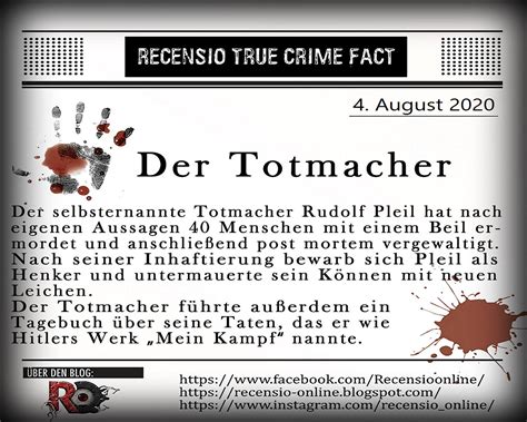 Check spelling or type a new query. Recensio: #TCF - Der Totmacher