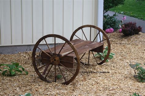 Based in huddersfield, west yorkshire. Wagon Wheel bench...by Cory's Wood Creations | Metal ...