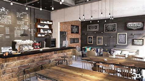 The Coffee Shop On Behance Coffee Shop Decor Rustic Coffee Shop