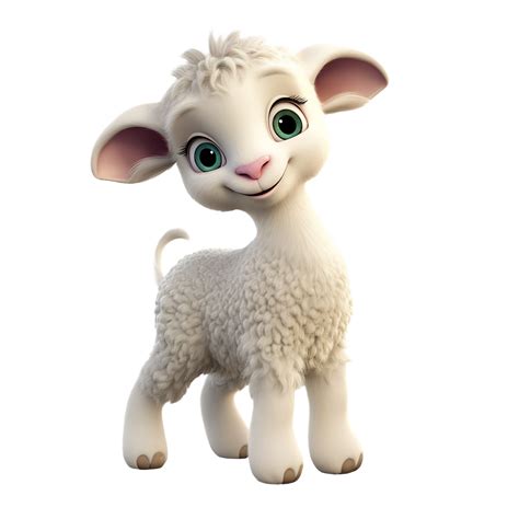 Cute Lamb Clipart Cartoon Baby Sheep Ai Generated 27241802 Png
