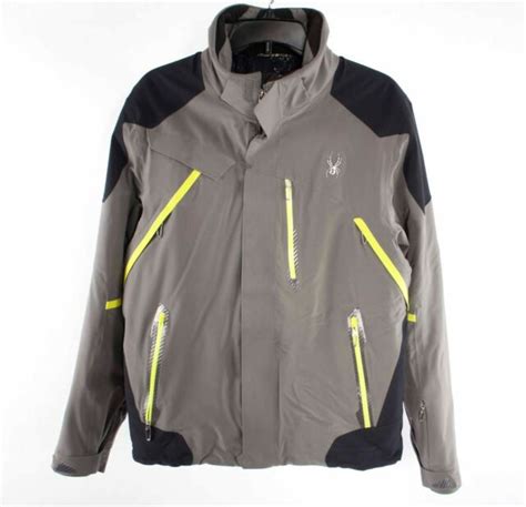 Spyder Bromont Ski Jacket Mens Medium Gray Insulated New Ebay