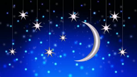Beautiful Night Sky Moon And Stock Footage Video 100