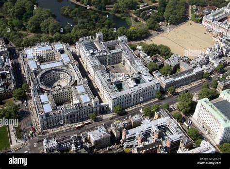 Aerial Image Parliament Street Whitehall London Sw1 Stock Photo