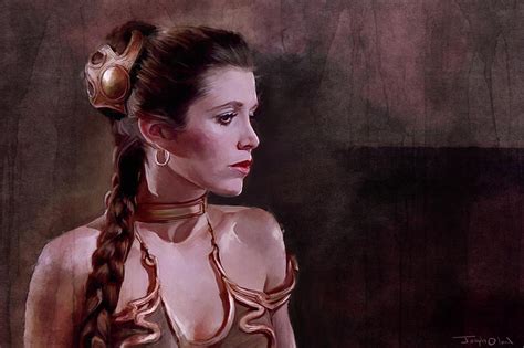 Princess Leia Jabba The Hut Slave Star Wars Painting By Joseph Oland