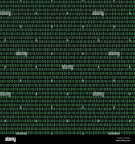 Seamless You See 4 Tiles Binary Code Retro Green And Black Abstract