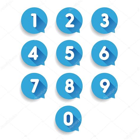 Number set speech bubble vector — Stock Vector © Grounder #110245288