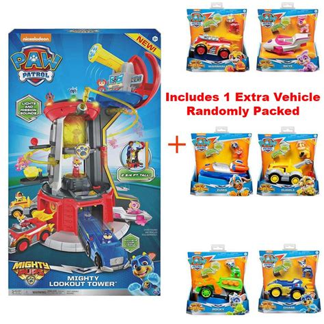 Paw Patrol Mighty Tower And Vehicle Play Set Super Paws