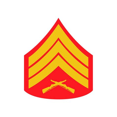 Sergeant Red And Gold Rank Insignia Decal Sgt Grit