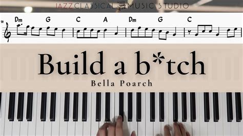 Build A Btch Bella Poarch Piano Tutorial Easy With Music Sheet