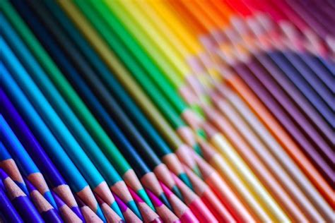 Rainbow Arranged Coloured Pencils Coloured Pencils Color Pencil Art